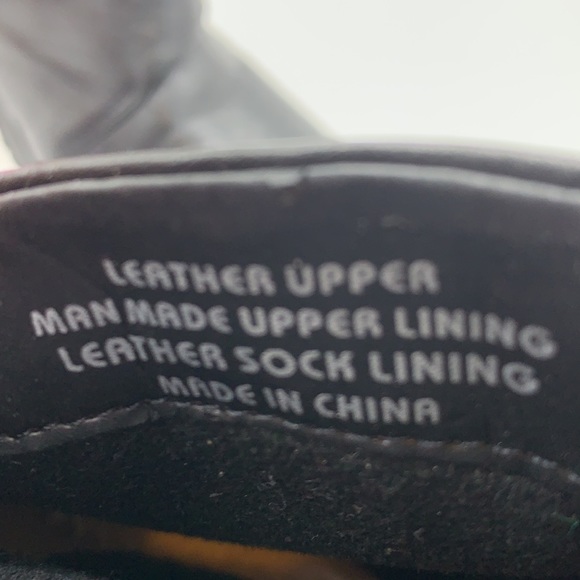 Earth Dune Black Leather Wedge Bootie / Sz 10 - Picture 4 of 8